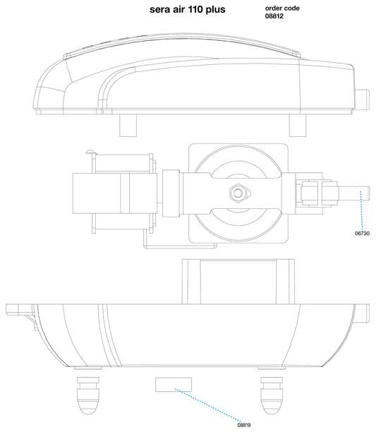Sera Air 110 Plus Air Pump