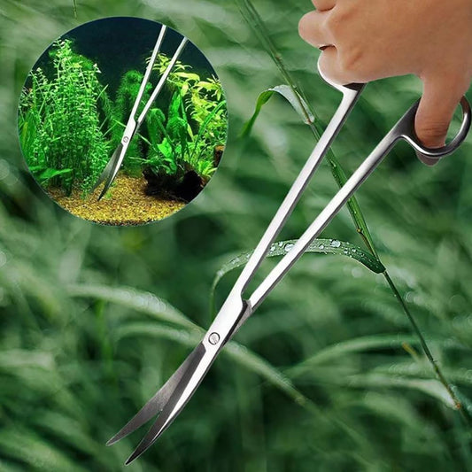 STAINLESS STEEL CURVED AQUASCAPING SCISSORS