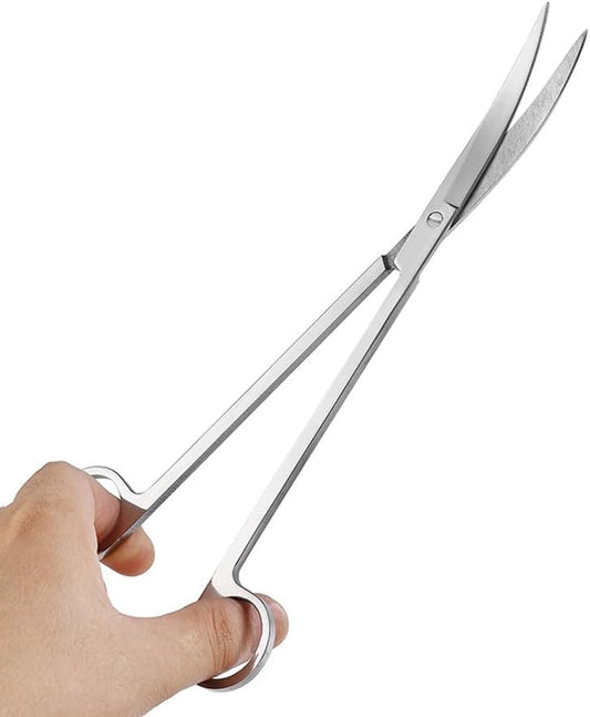 STAINLESS STEEL CURVED AQUASCAPING SCISSORS