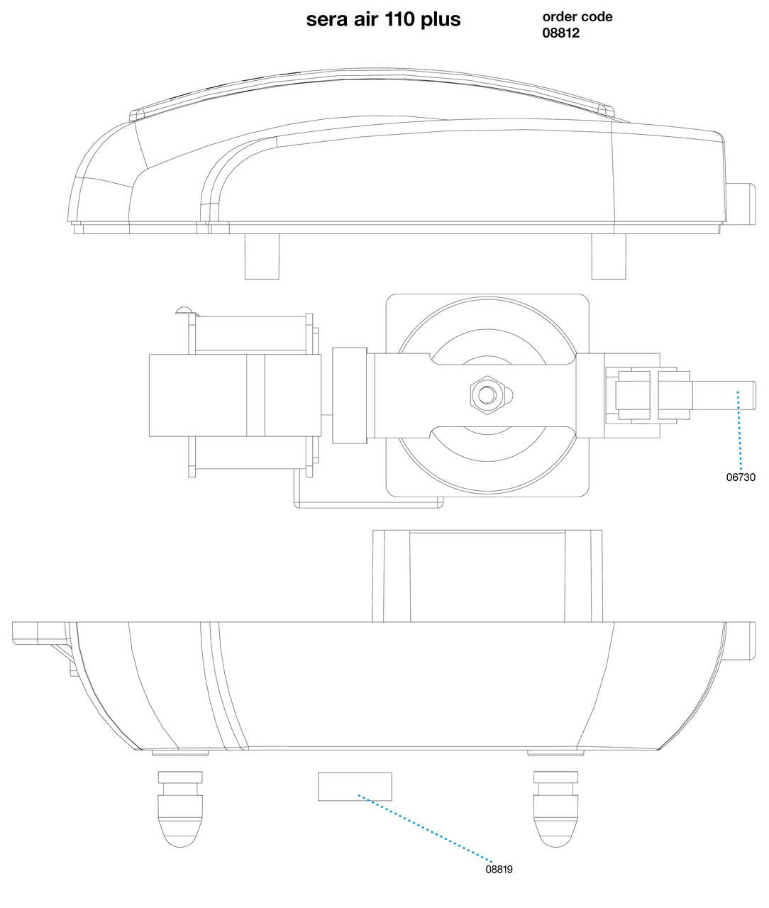 Sera Air 110 Plus Air Pump